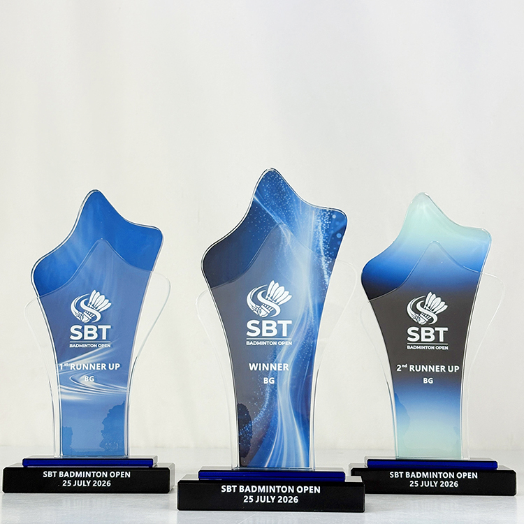 Personalized Full Color Printing Optical Crystal Glass Trophy MH-lj0829