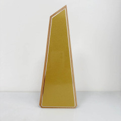 light wood with gold plate