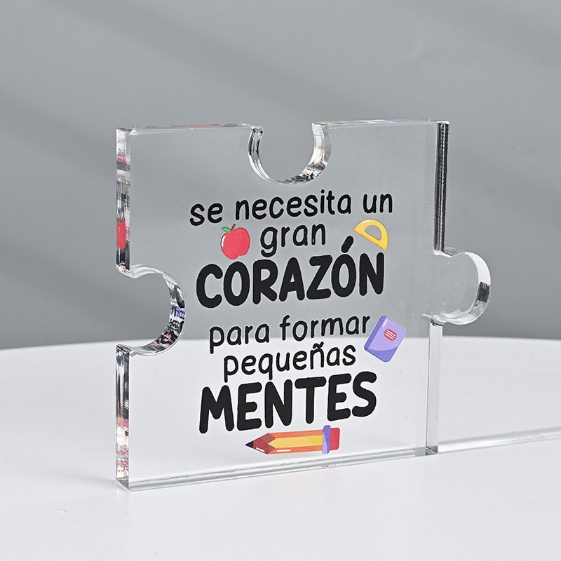 New Curve Puzzle Acrylic Gift for Parents, Relatives, Friends, Colleagues, Handicrafts, Desktop Ornaments