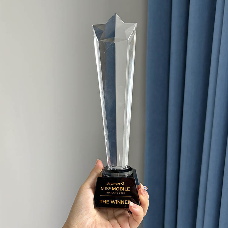 Personalized Crystal Star Glass Plaque Trophy Awards MH-LJ0911