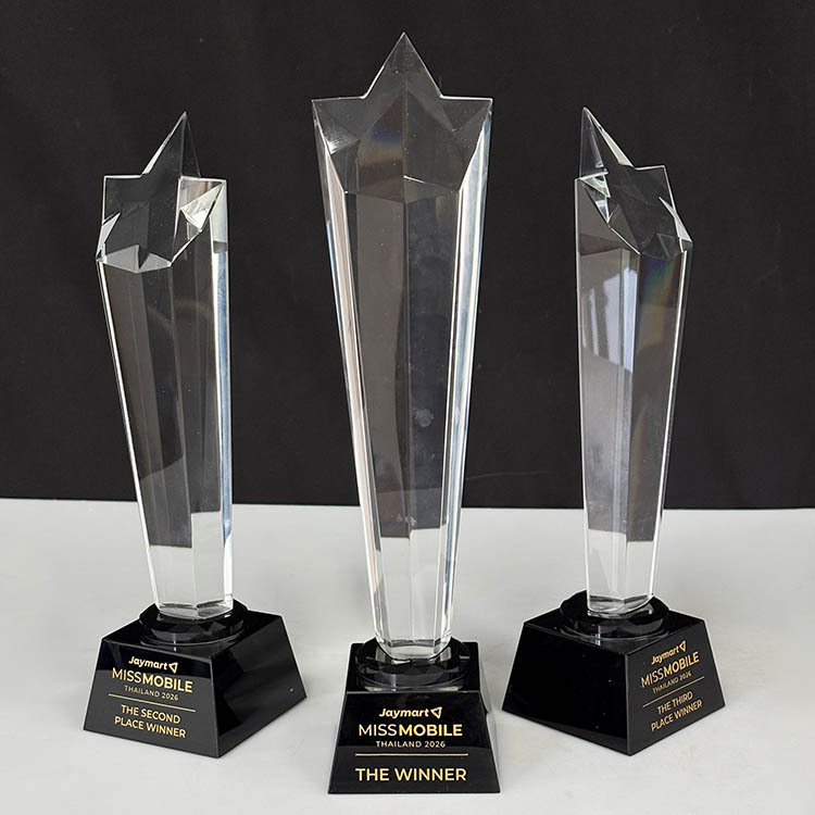 Personalized Crystal Star Glass Plaque Trophy Awards MH-LJ0911