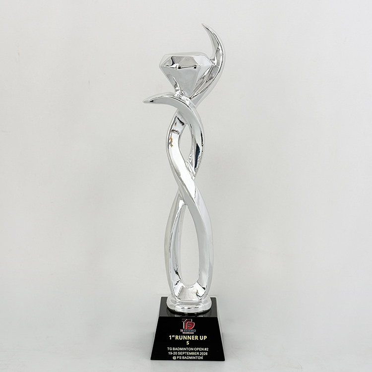 Gold Silver Bronze Resin Diamond Optical Crystal Glass Trophy Awards MH-LJ0899