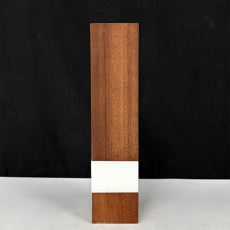 Sapele Wood Trophy with White Crystal Marble Wooden Award Plaques Trophy MH-LJ0907