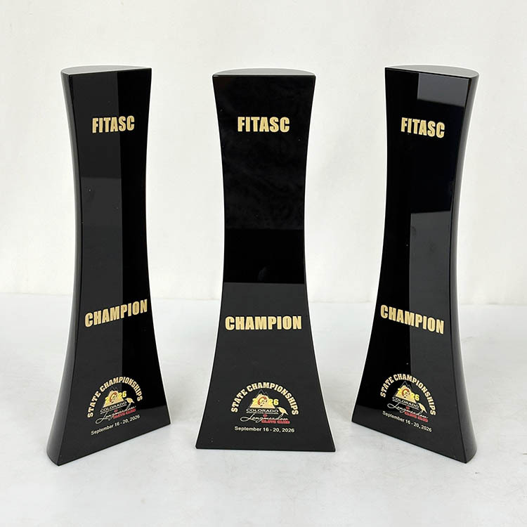 Personalized Black Crystal Trophy MH-LJ0905