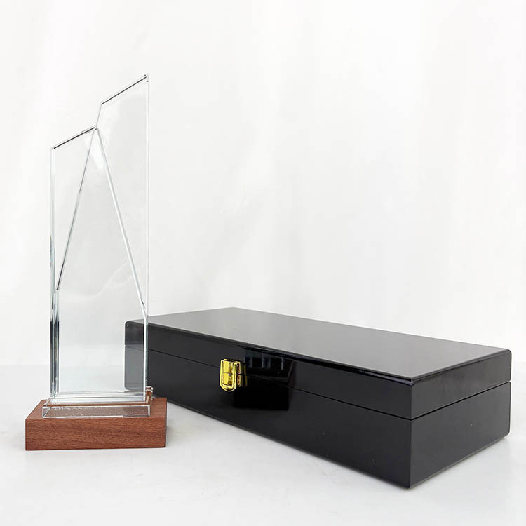 Blank  Crystal Trophy with Wooden Stand MH-LJ0861