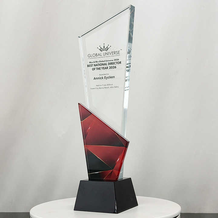 Full Color Printed Crystal Glass Awards Plaque Trophy MH-LJ0826