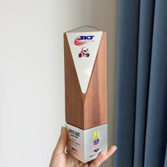 wooden with silver plate