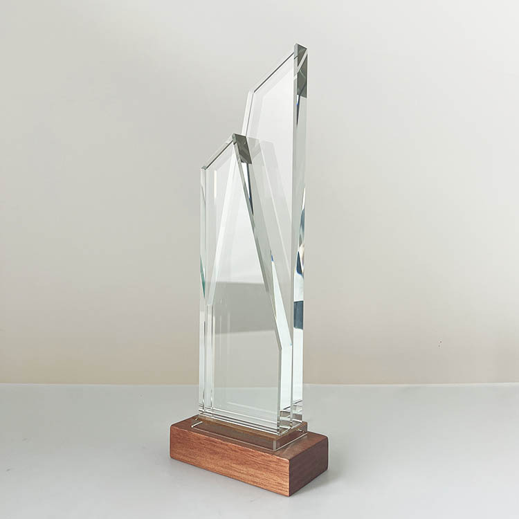 Blank  Crystal Trophy with Wooden Stand MH-LJ0861