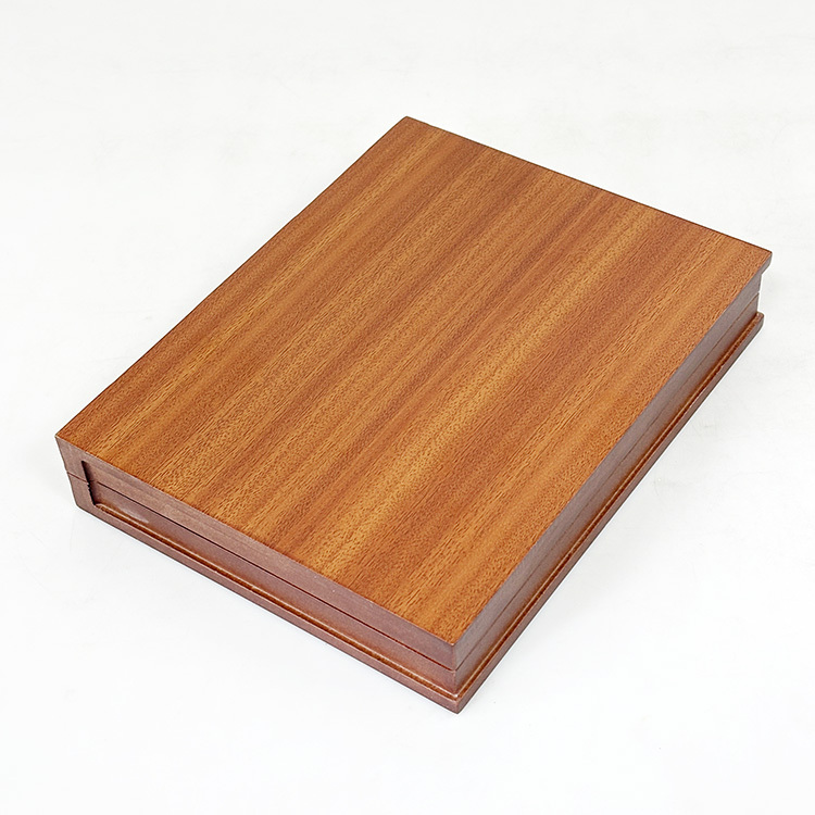 Customized Foldable Wood Book Shape Certificate Box Plaque Award with Gold Plate MH-LJ0857