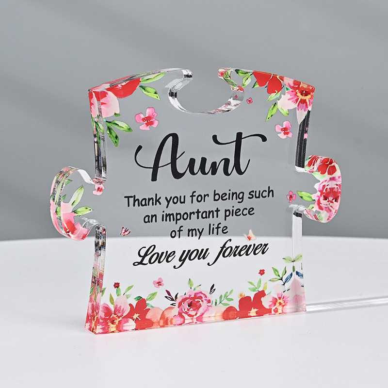 New Curve Puzzle Acrylic Gift for Parents, Relatives, Friends, Colleagues, Handicrafts, Desktop Ornaments