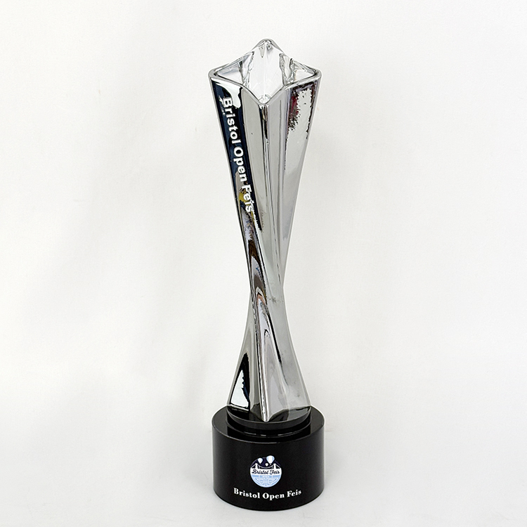 Gold Silver Bronze Black Resin Tower with Diamond Crystal Trophy Award MH-LJ0888