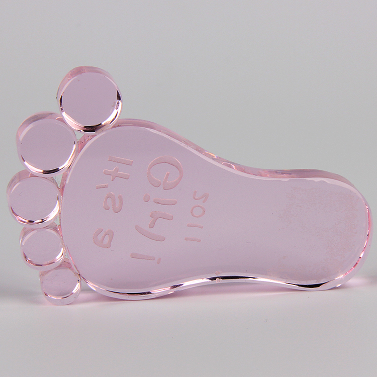 Wholesale Customized Baby Foot Crystal Souvenir  for Birth Gifts