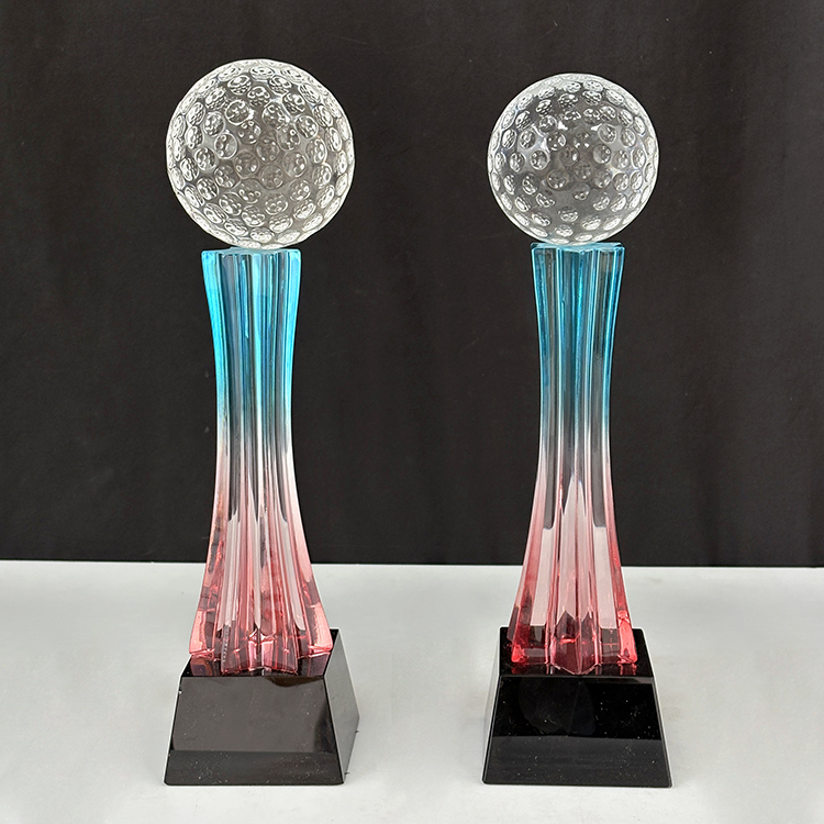Crystal Golf Ball Colored Award Trophy MH-LJ0764