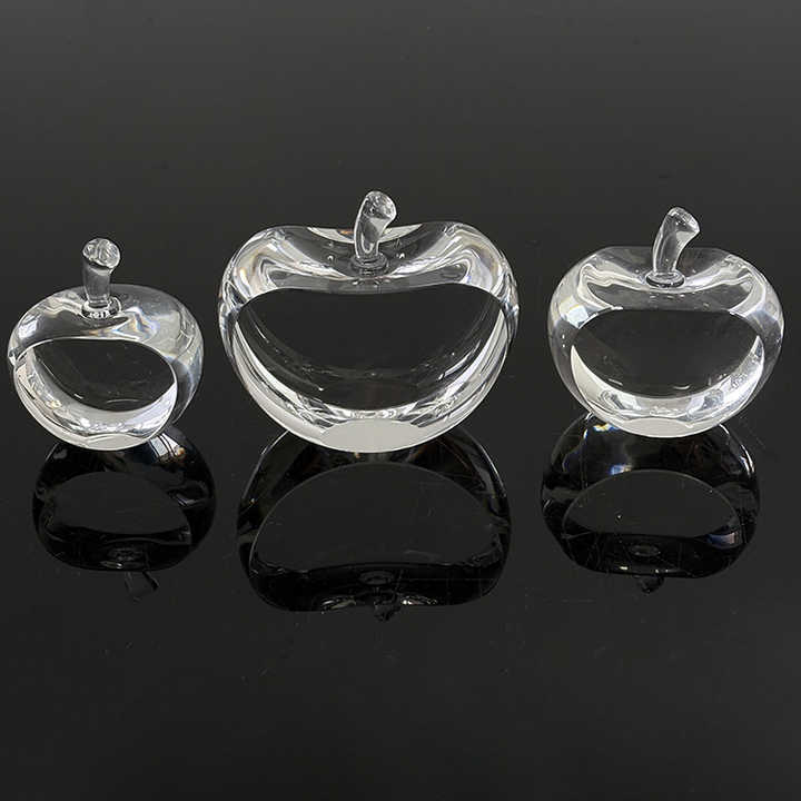 Blank Crystal Apple Optical Paperweight