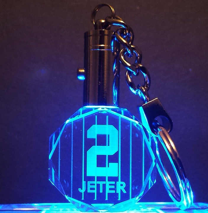 Octagon Crystal Key Chain with Led Light MH-YS0286