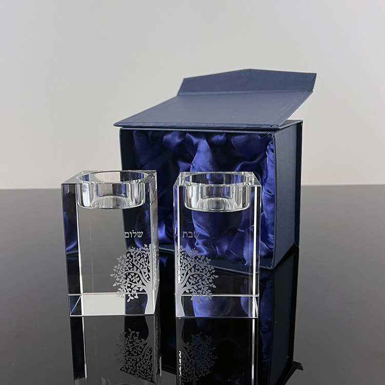 Jewish Hebrew Crystal Votive Candle Holders MH-1833