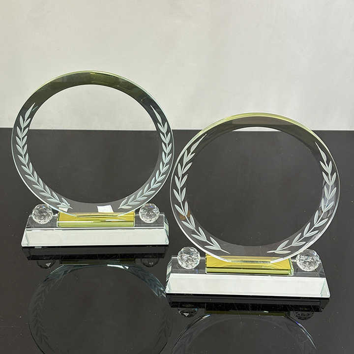 Blank Round Crystal Plaque Crystal Trophy Award MH-LJ0787
