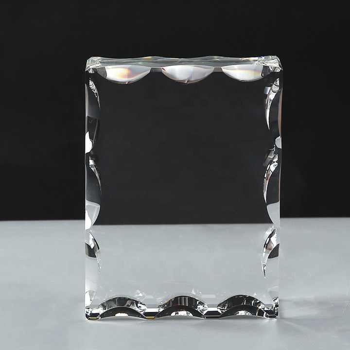 Clear 3D Laser Crystal Block Souvenir Crafts K9 Glass Cube Blank Crystal for Engraving