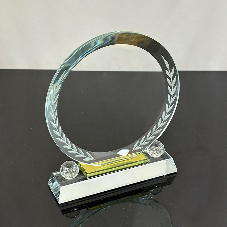 Blank Round Crystal Plaque Crystal Trophy Award MH-LJ0787