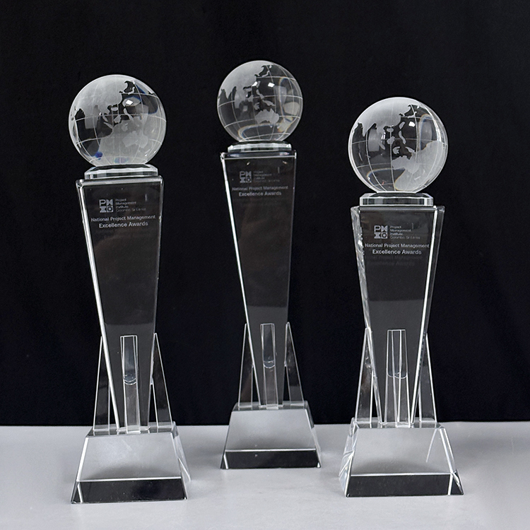 Personalized Crystal Globe Sports Event Crystal Trophy Award MH-LJ0802