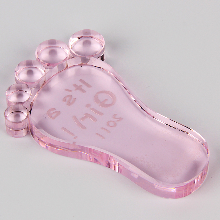 Wholesale Customized Baby Foot Crystal Souvenir  for Birth Gifts