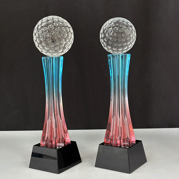 Crystal Golf Ball Colored Award Trophy MH-LJ0764