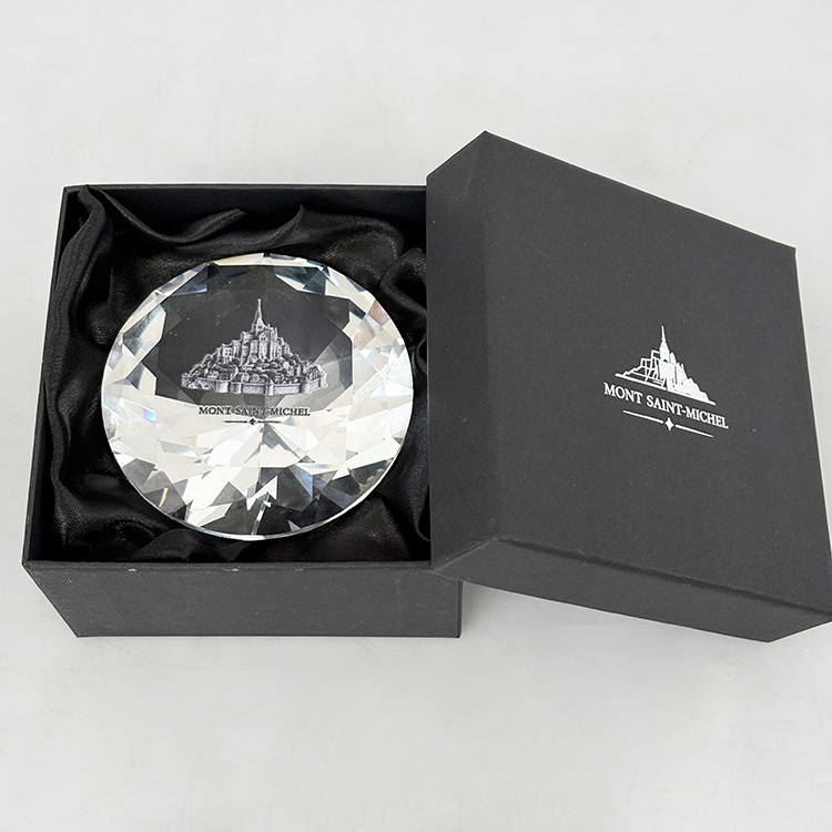 Personalized Clear Crystal Diamond Glass Paperweight MH-9527