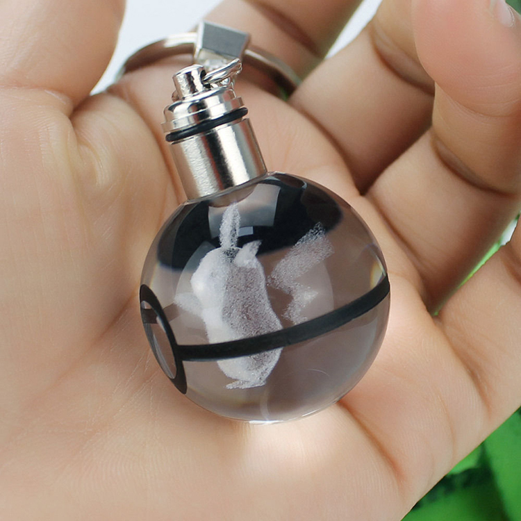 Crystal Ball 3D LED Night Light Key Ring MH-YS0484