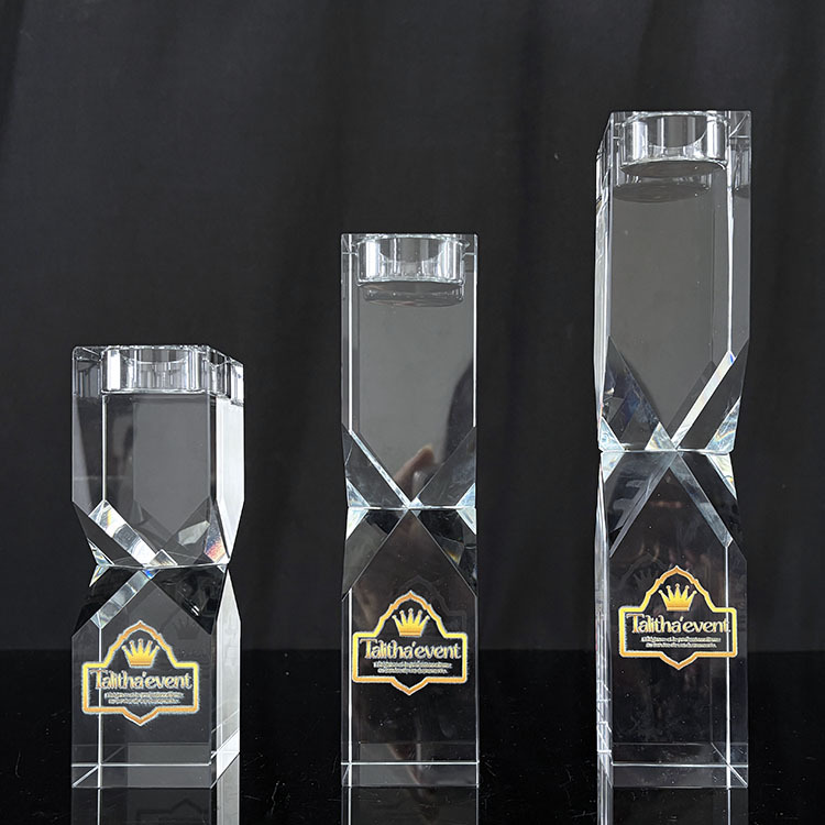 Crystal Block Tealight Candle Holder Candlestick MH-Z0461