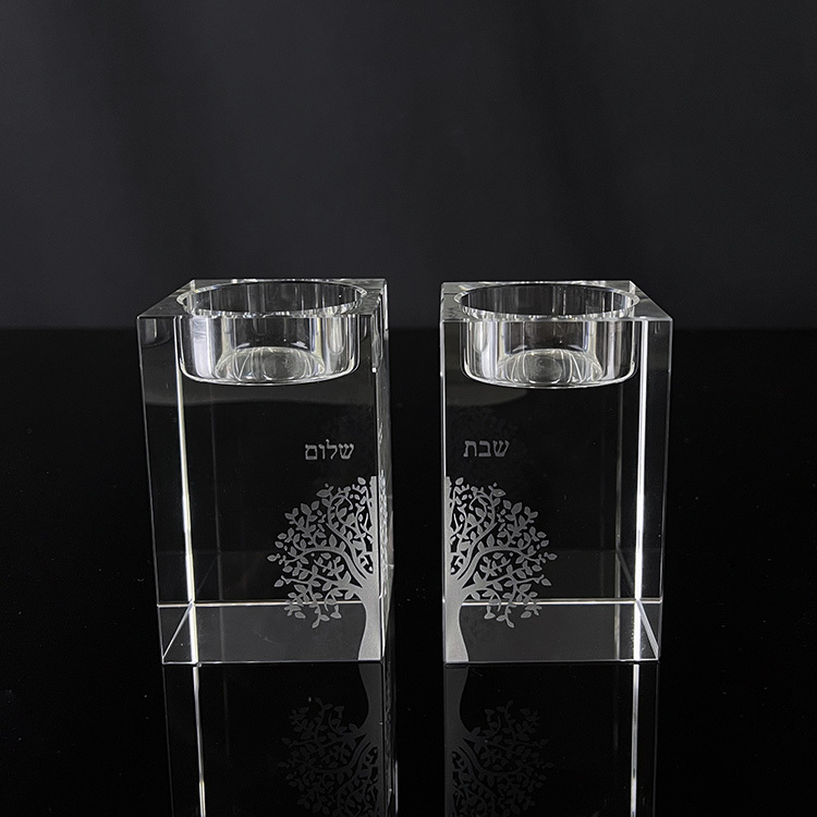 Jewish Hebrew Crystal Votive Candle Holders MH-1833