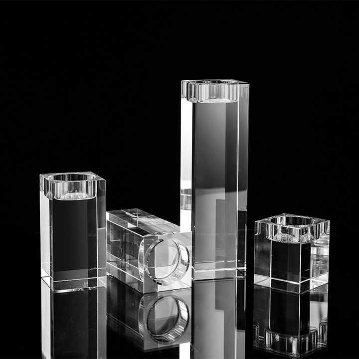 Glass Crystal Cube Candle Holder MH-Z0270
