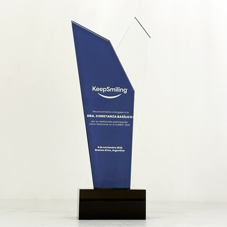 Personalized Clear Glass Crystal Trophy MH-LJ0760