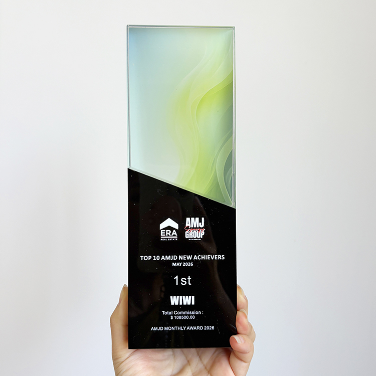 Full Color Optical Crystal Glass Trophy with Black Base MH-LJ0792