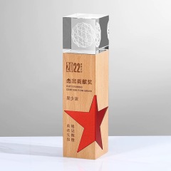 Light wooden + red star