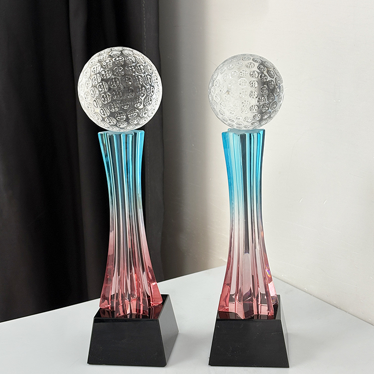 Crystal Golf Ball Colored Award Trophy MH-LJ0764