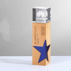 Light wooden + Blue star