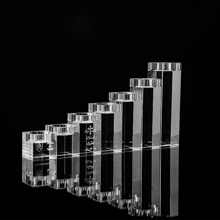 Glass Crystal Cube Candle Holder MH-Z0270
