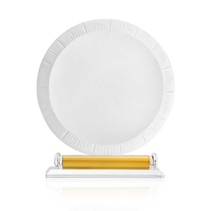 Professional Manufacturer K9 Blank Sublimation Sports Glass Award Crystal Trophy Round Clear Glass Award