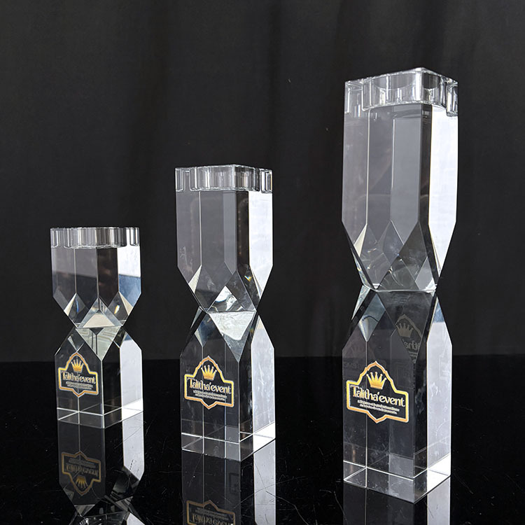 Crystal Block Tealight Candle Holder Candlestick MH-Z0461