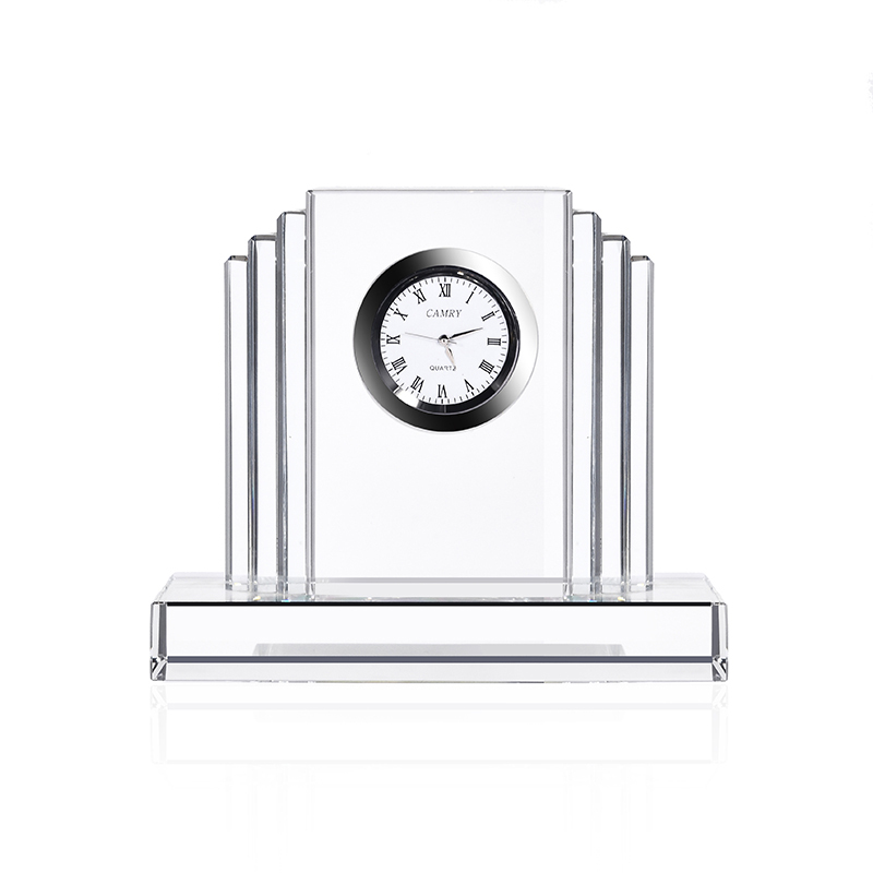 22mm Clock Insert Arch Shape Grandfather Crystal Desk Clock for Home Decoration