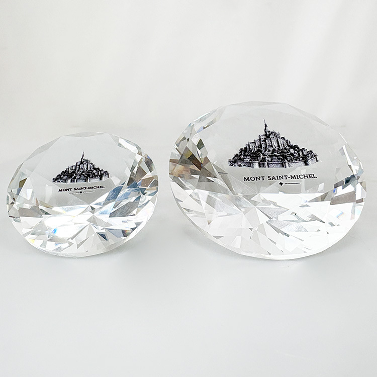 Personalized Clear Crystal Diamond Glass Paperweight MH-9527