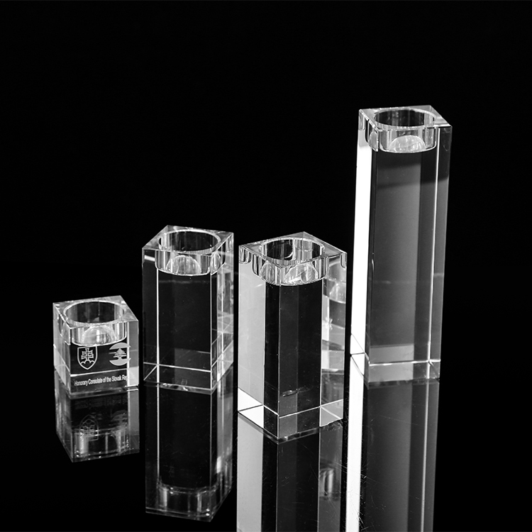 Glass Crystal Cube Candle Holder MH-Z0270