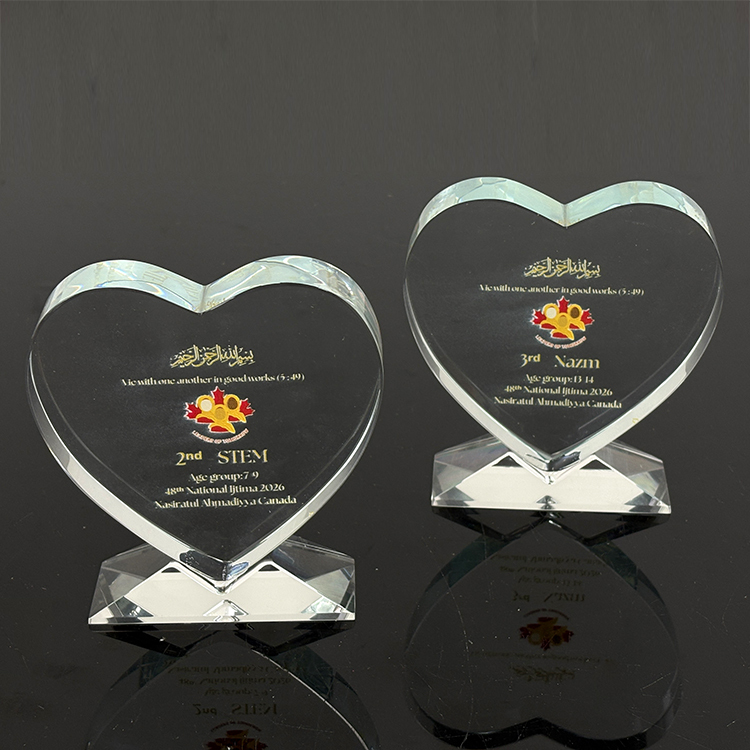 Personalized Heart Crystal Trophy Photo Frame Trophy MH-LJ0773