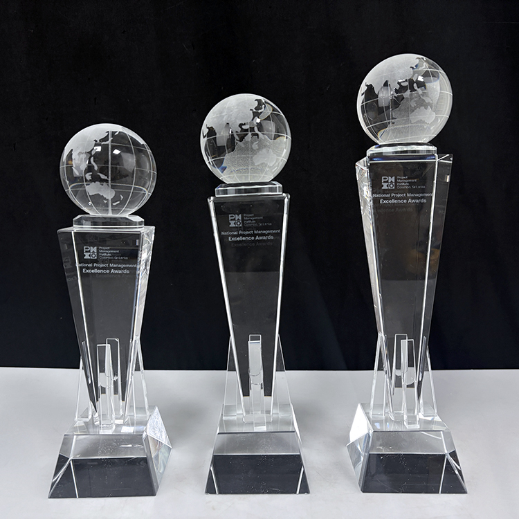 Personalized Crystal Globe Sports Event Crystal Trophy Award MH-LJ0802