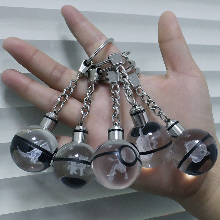 Crystal Ball 3D LED Night Light Key Ring MH-YS0484