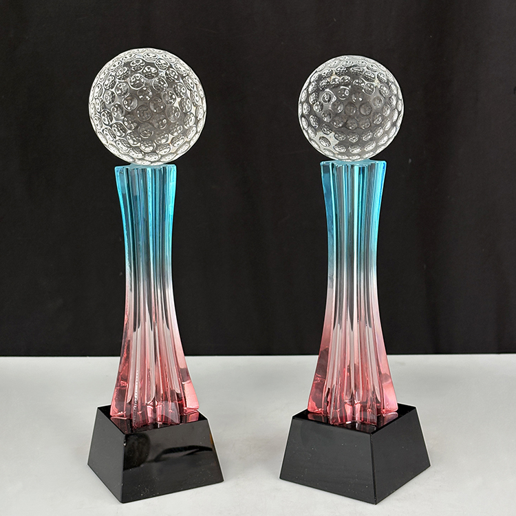 Crystal Golf Ball Colored Award Trophy MH-LJ0764