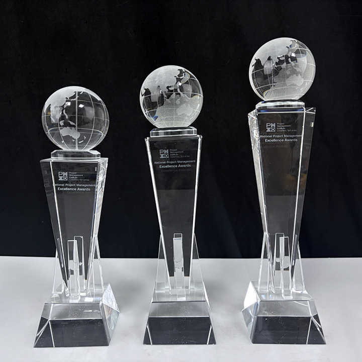Personalized Crystal Globe Sports Event Crystal Trophy Award MH-LJ0802