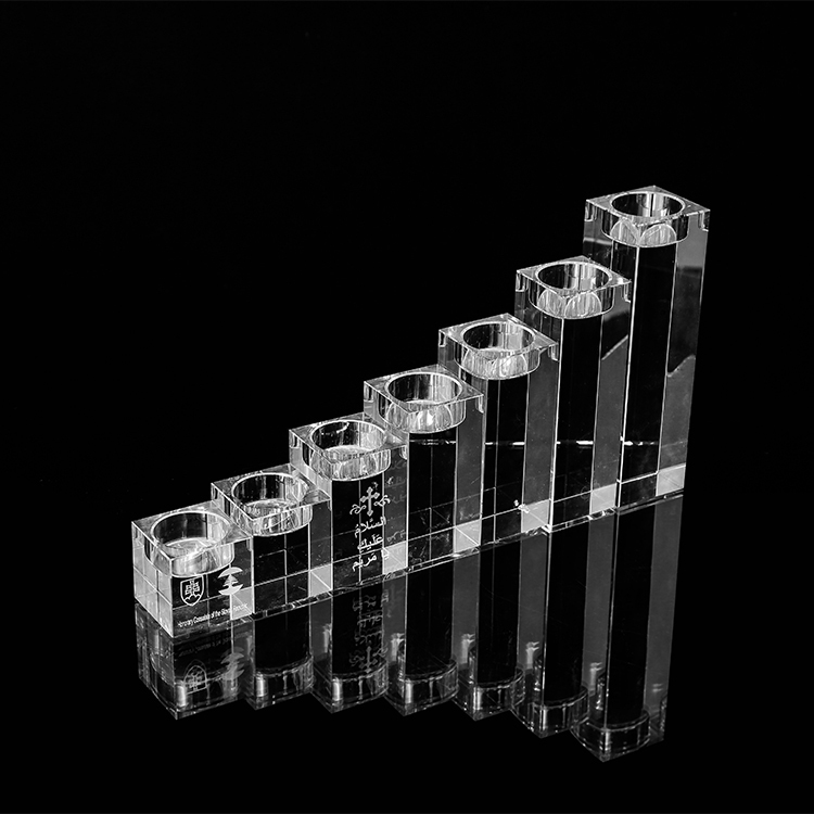 Glass Crystal Cube Candle Holder MH-Z0270