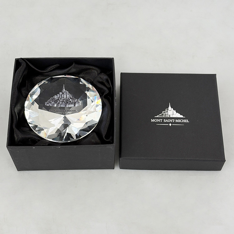 Personalized Clear Crystal Diamond Glass Paperweight MH-9527