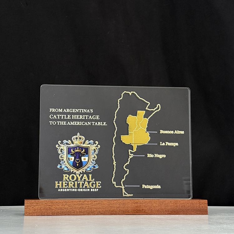 Personalized Acrylic Rectangle Plaque with Wooden Base MH-LJ0814